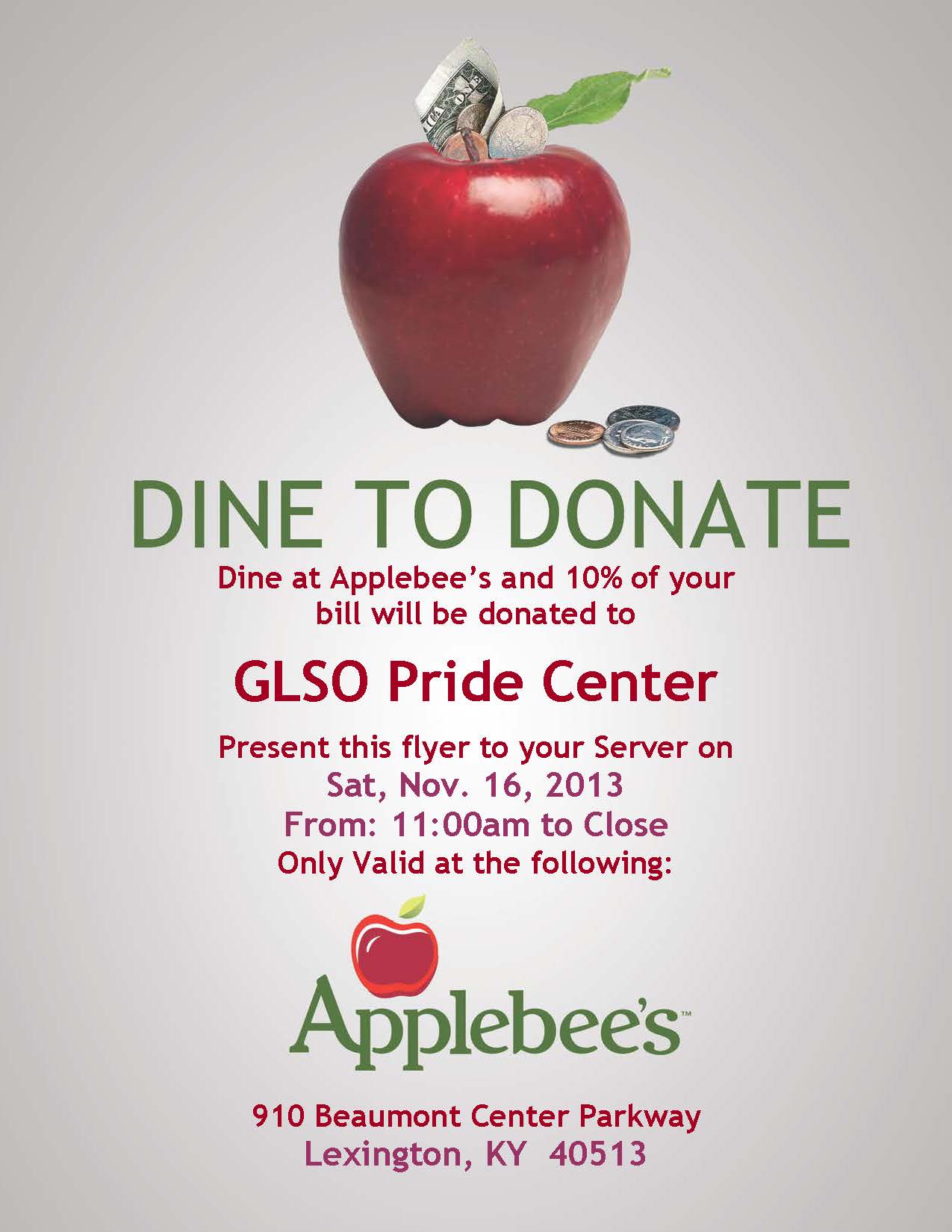 Applebee's Dine To Donate 11-16-13